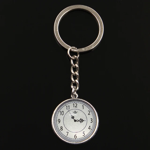 Aliexpress.com : Buy New clock pocket watch key Chain For Men Silver ...