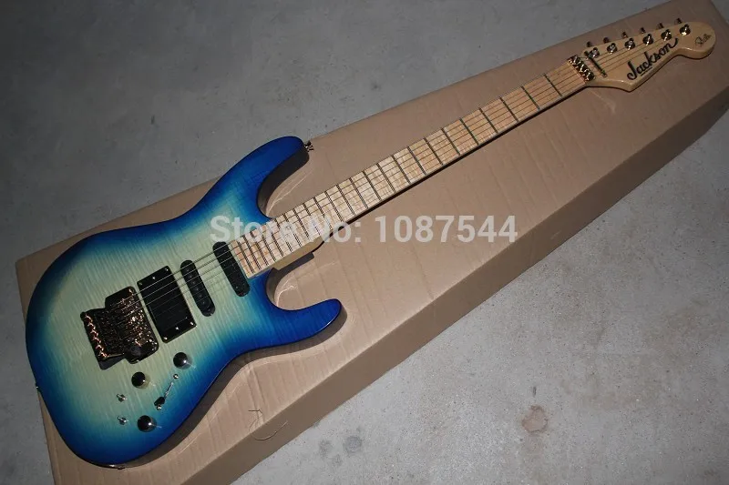 

Factory Hot sale Maple Fingerboard Jackson SL2H Blue Burst Electric Guitar with tremolo system Free Shipping