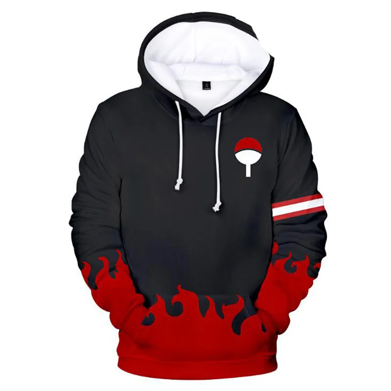  Japan Anime Naruto Akatsuki Red Cloud 3D Print Hoodie for Men Women Hooded Sweatshirt Winter Fashio