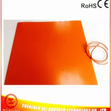 120 в 800 Вт 600*600*1,5 мм Гибкая силиконовая Резина нагреватель для 3D-принтера 1000 мм свинцовый провод выходящий из середины 1 стороны