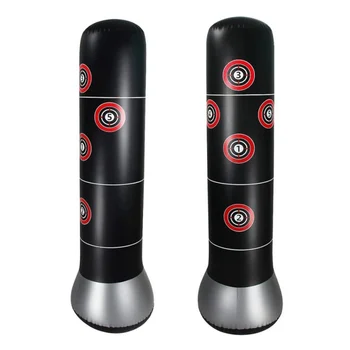 

Useful 160cm Compressible Tumbler Sandbag Boxing Punching Bag Training Inflatable Pressure Rebounder Bounce With Air Pump