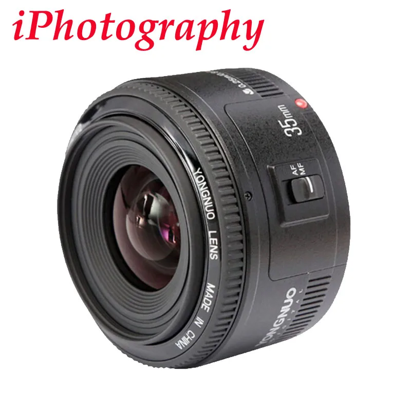 Yongnuo 35 мм объектив YN35mm F2 объектив для canon широкоугольный большой апертуры фиксированный Автофокус Объектив EF крепление камеры EOS можно выбрать сумку