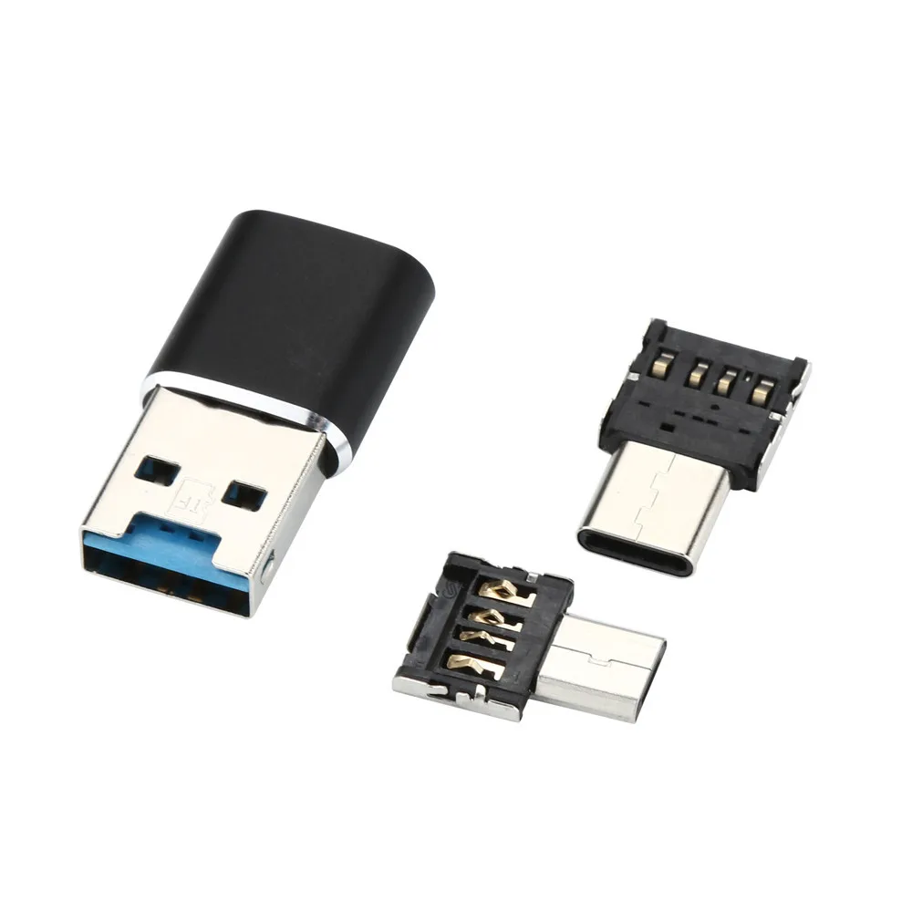 

USB 3.0 Mini Card Reader MICRO SD/TF Aluminum +Type C OTG & Micro OTG Adapter Dropshipping Mar19