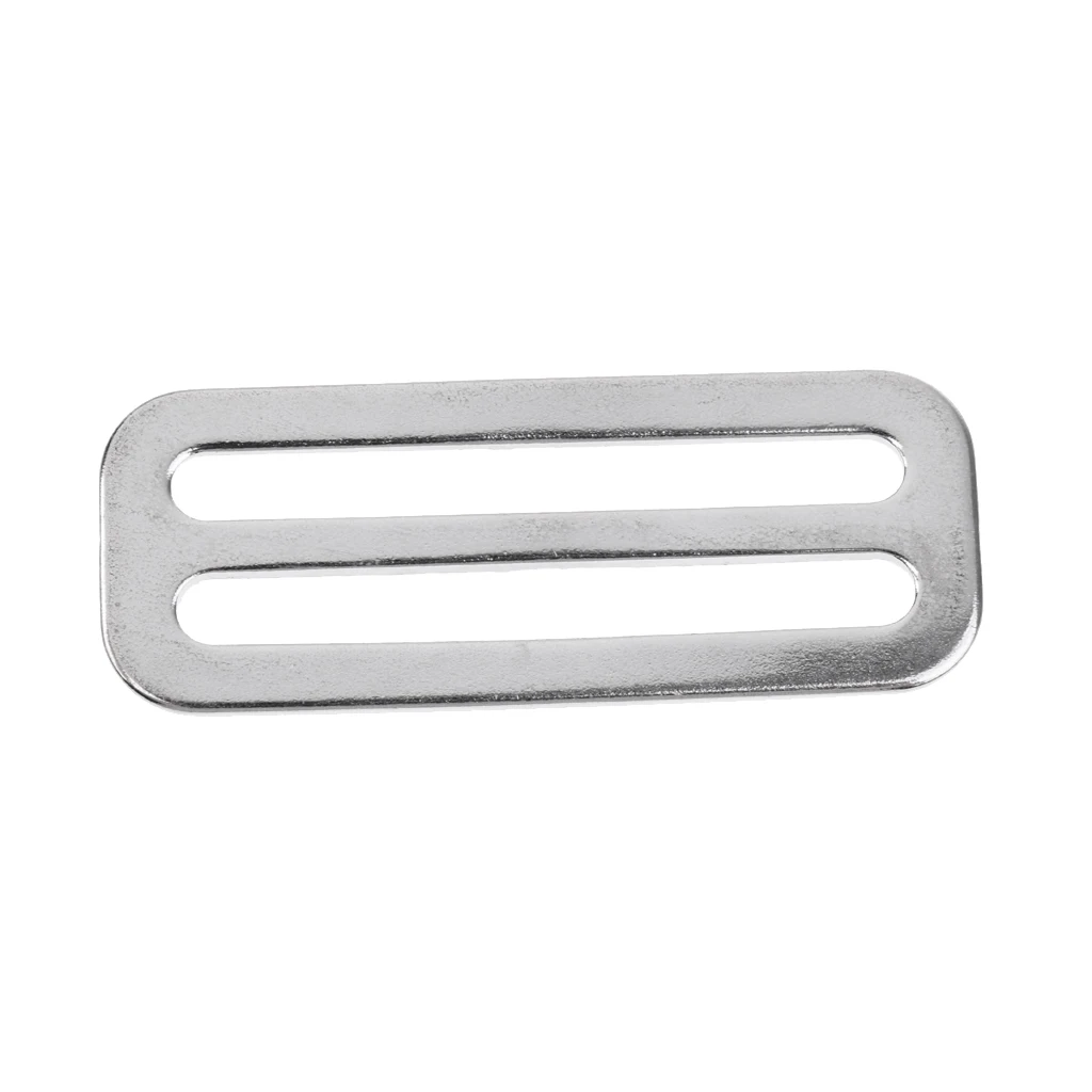 Scuba Diving Standard 2 inch Webbing Strap Weight Belt Slide Buckle Stainless Steel Stopper Keeper Silver