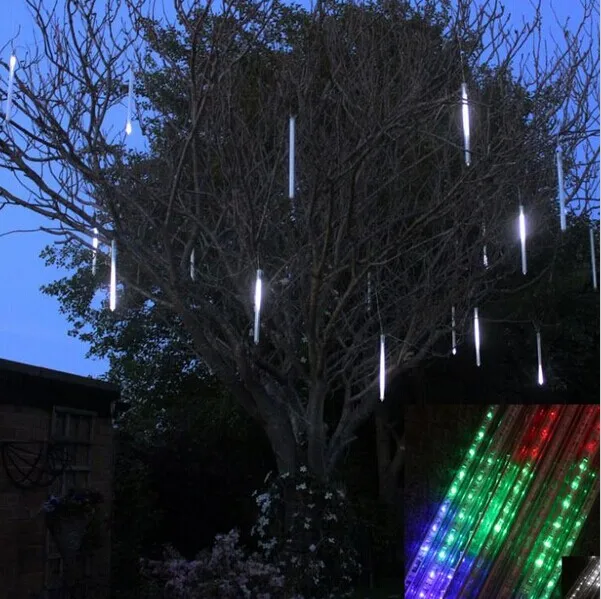 8pcs set 30CM Meteor Shower Rain Tubes Christmas Lights Led Lamp 100 240V Outdoor Holiday Light