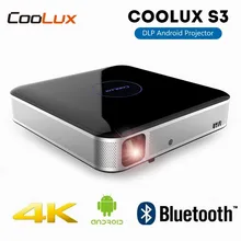 COOLUX S3 DLP проектор домашний кинотеатр 3D 4K Android проектор Full HD WiFi Портативный мини карманный Видеопроектор для ТЕЛЕФОНА КИНОТЕАТРА