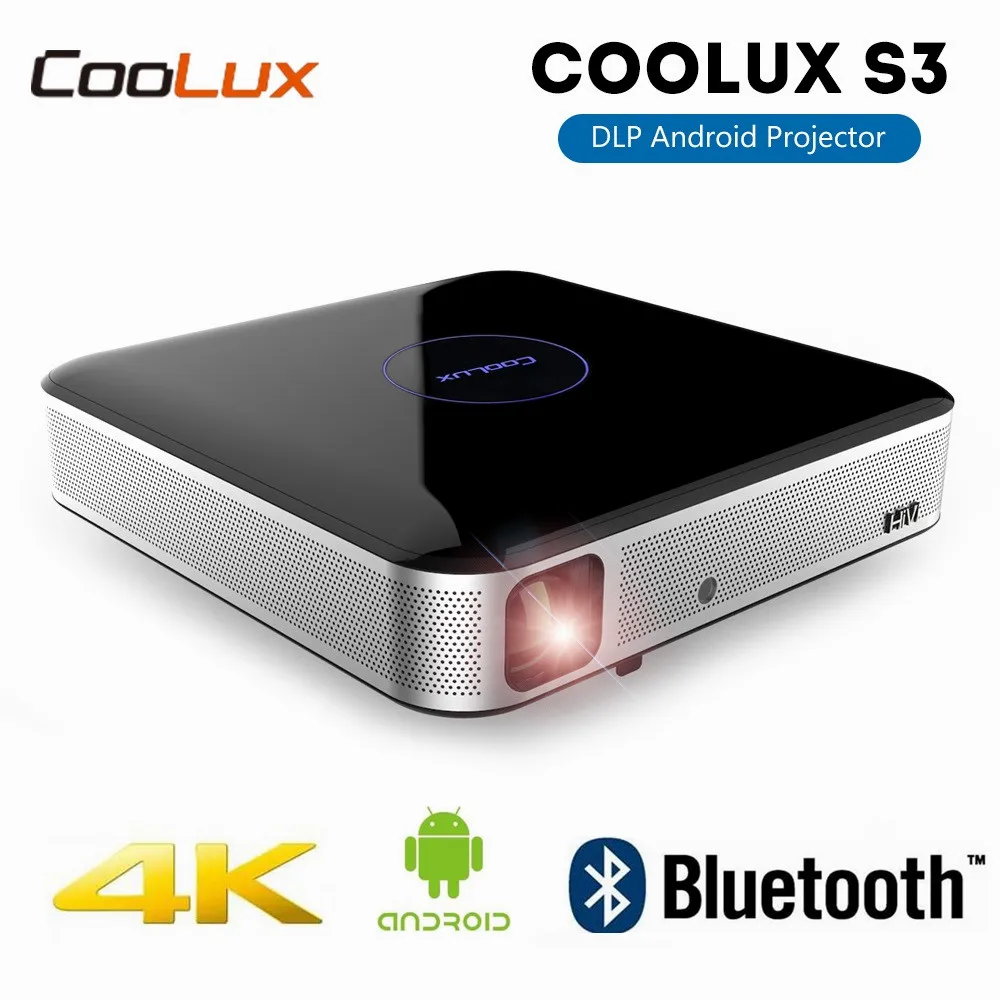 COOLUX S3 DLP проектор домашний кинотеатр 3D 4K Android Full HD WiFi Портативный мини карманный