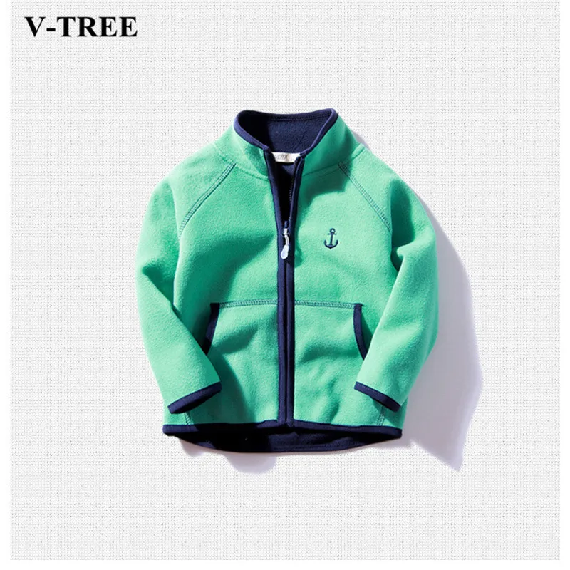 V TREE зимняя куртка для девочек теплая флисовая Детская с капюшоном из бархата