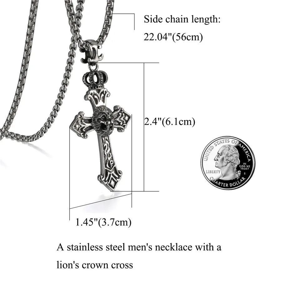 Details about  / 925 sterling silver crown cross men/'s Pendant charm S5587