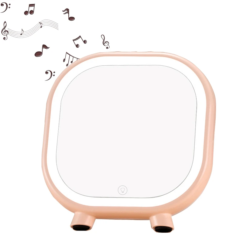 

1pc Makeup Mirror Night Light Storage Light Make Up Cosmetic Table Lamp with Bluetooth Speaker Hands-Free For Lady Gift A187