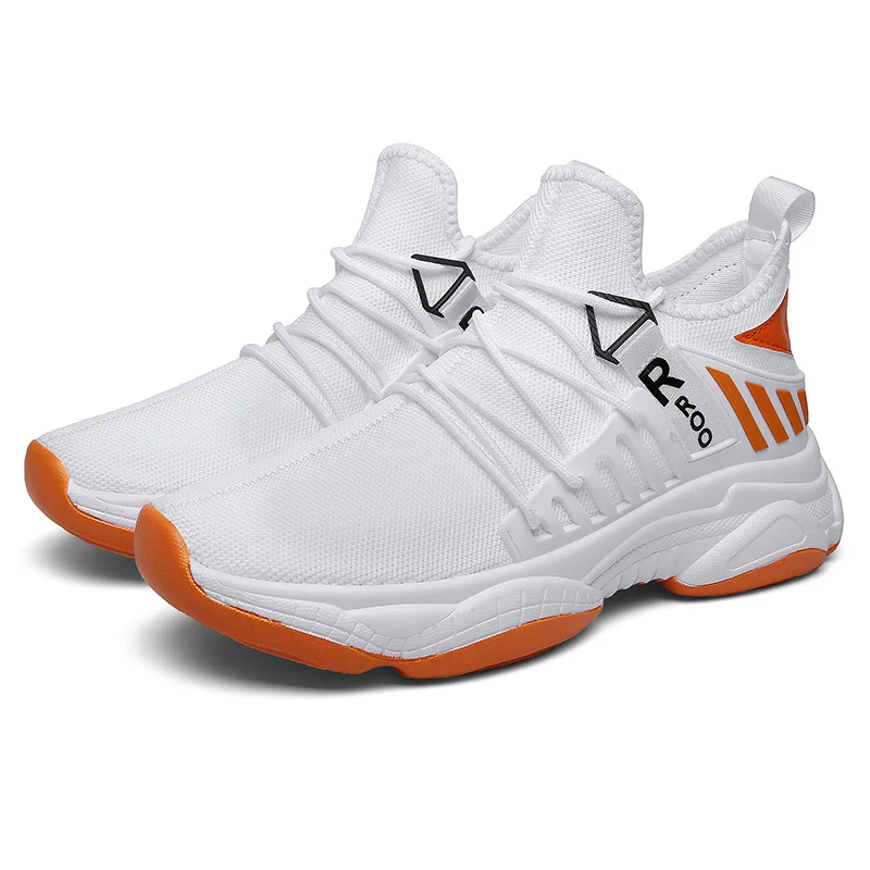 

2019 New Design Trend Running Shoes Men Casual Wild Sports shoe Youth Breathable Jogging Sneakers Boys Flying Weaving Mesh shoes