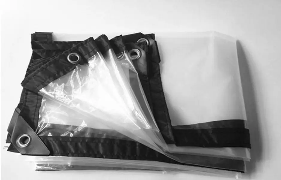 Thin 2mX1m 60 transparent outdoor cover, waterproof tarp, rain