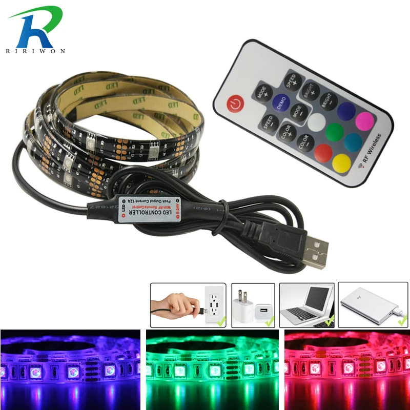 LED Strip Waterproof USB LED Strip Light 1m 2m DC 5V Tape Flexible