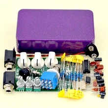 Сделать свой задержки-1 педаль комплекты с 1590B и 3PDT 9-контактный гитарные эффекты Stomp Переключатель педаль коробка ног Металл