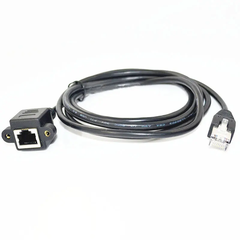 Screw panel mount Ethernet LAN 2FT RJ45 Male to Femal Network extension Cable | Компьютеры и офис