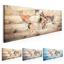 Lienzos de pintura impresos del mapa del mundo de Grand Vintage, pósteres, imágenes artísticas de pared modernas clásicas para dormitorio o sala de estar, decoración del hogar