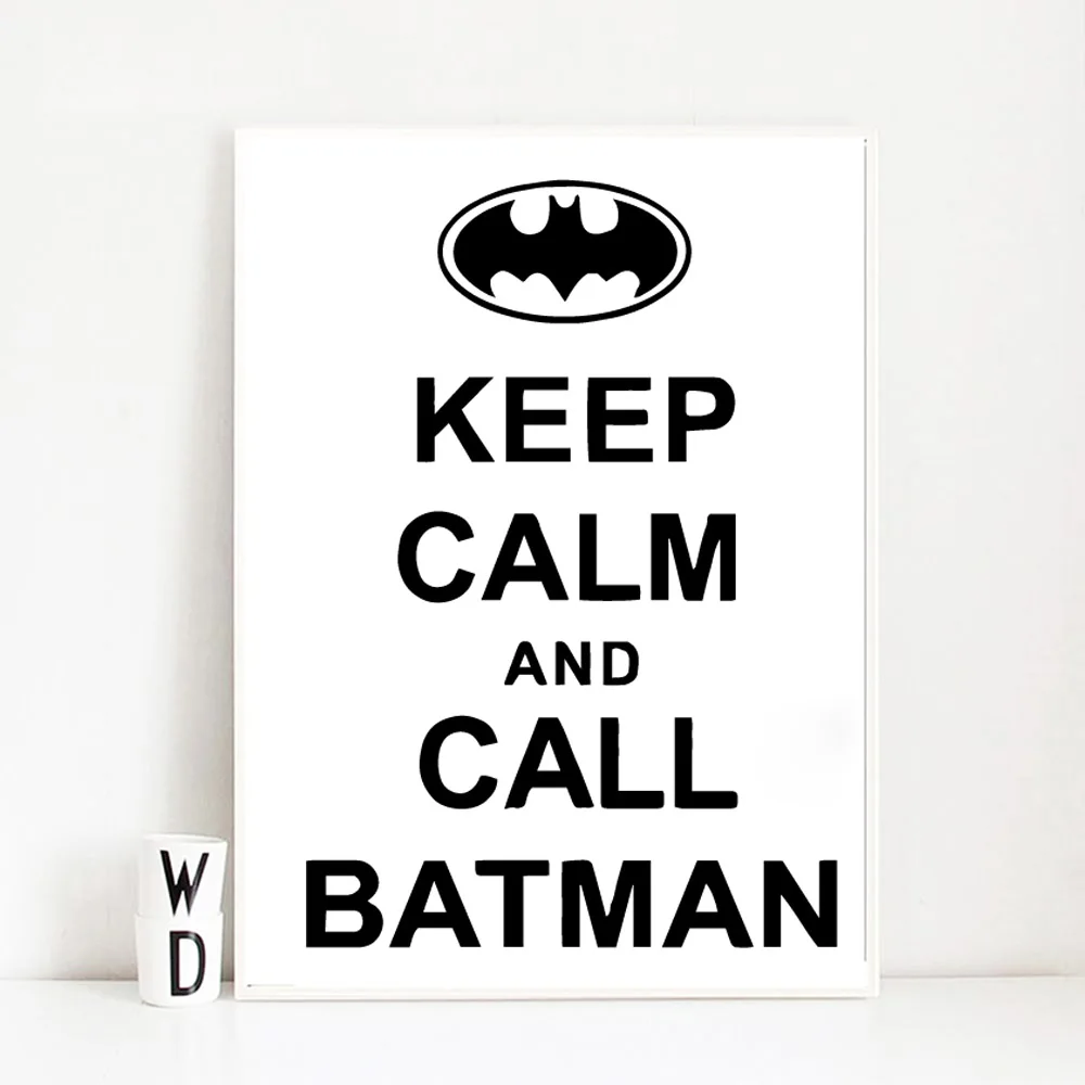 Us 4 03 22 Off Classic Quotes Kepp Calm Batman Wall Stickers Decorative Wallpaper Home Bedroom Decor For Kids Children S Room Decoration Murals In