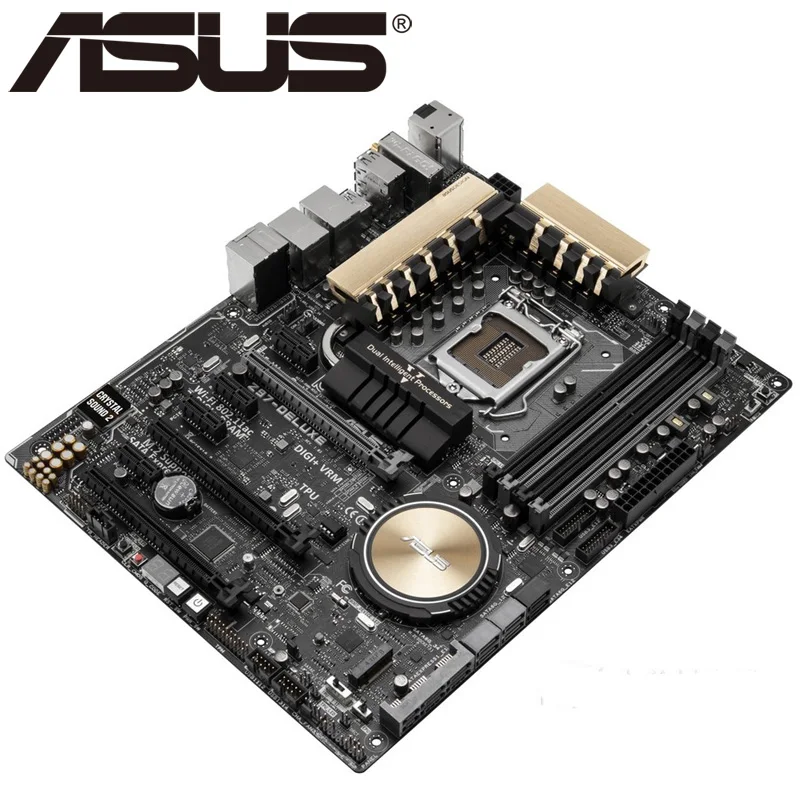 Настольная Материнская плата Asus Z97 Deluxe Socket LGA 1150 i3 i5 i7 DDR3 32G ATX UEFI BIOS оригинальная б/у