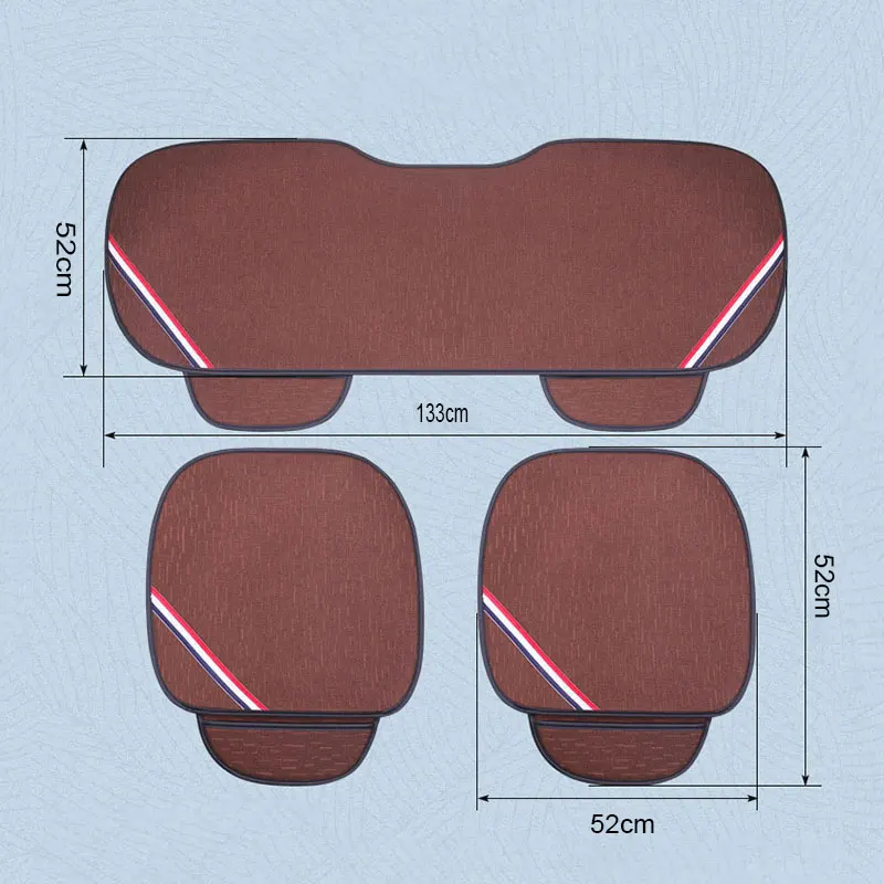 Универсальный чехол для автомобильных сидений, четыре сезона, дышащая льняная подушка для автомобильного кресла, карман для хранения, чехлы для автомобильных сидений, автомобильные аксессуары