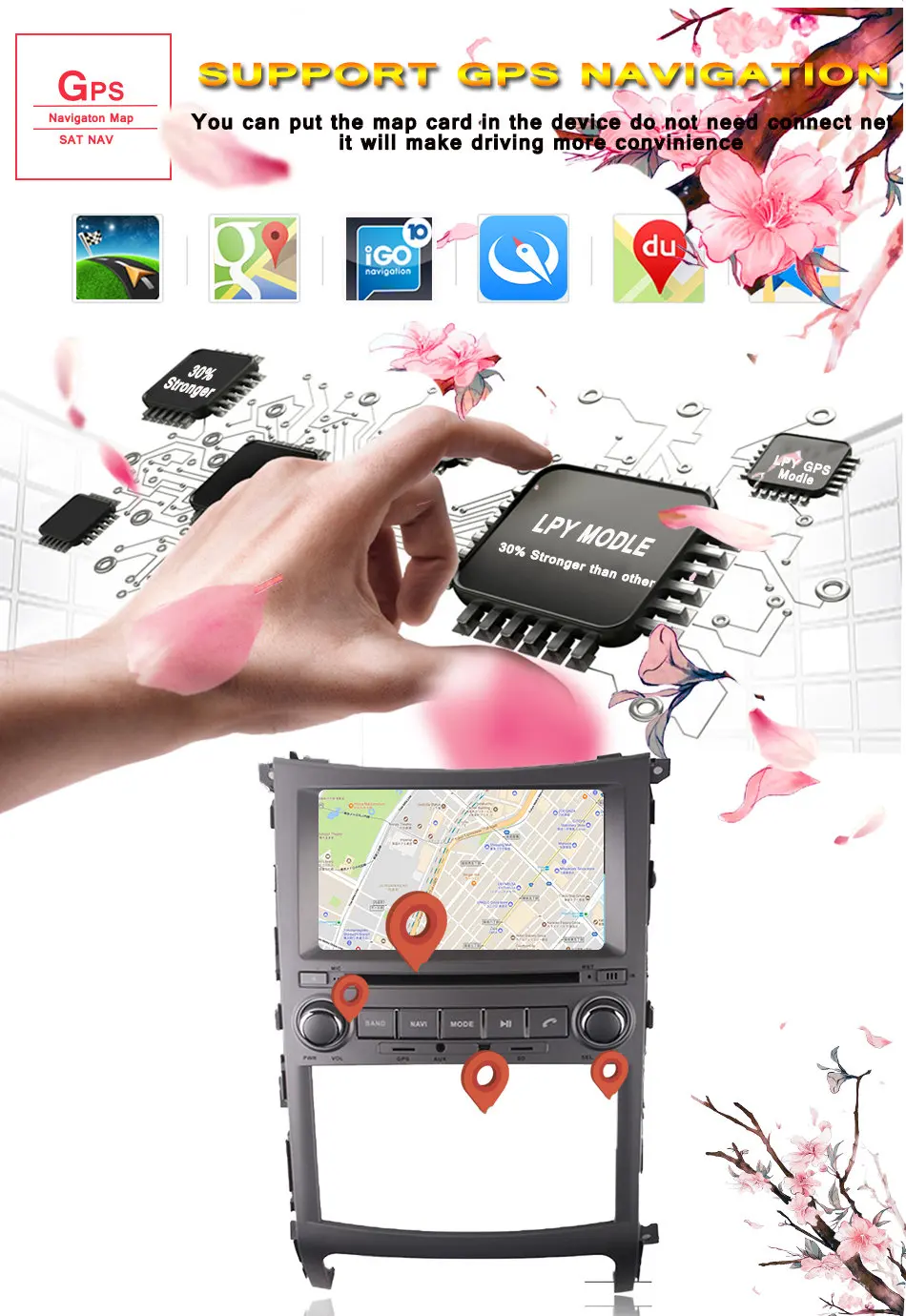 Perfect 4G RAM Octa Android 9.0 Car DVD GPS radio Navigation for Hyundai Veracruz ix55 2006-2012-2017 with 3/4G wifi DVR OBD Headunit 6