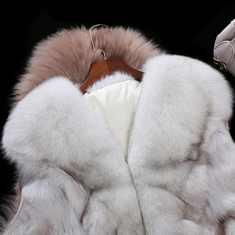 Женская теплая шуба из натурального Лисьего меха для свадьбы, короткая зимняя меховая куртка, верхняя одежда, натуральный голубой Лисий мех, пальто для женщин, для невесты