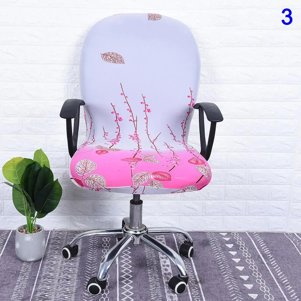 

Swivel Chair Cover Elastic Removable Printed Chair Cover for Computer Office 899