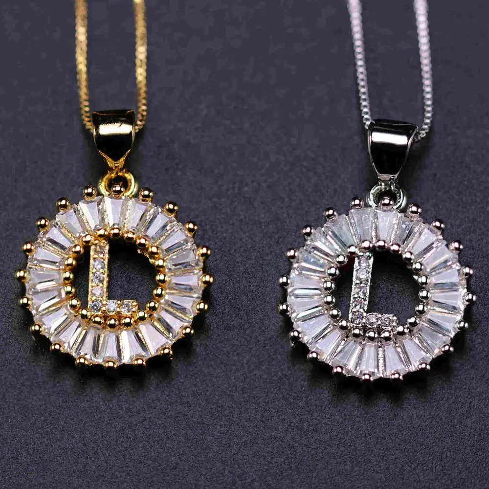 Ожерелье на цепочке с буквами букв и буквами, ожерелье с подвеской, ожерелье с буквой ABCDEFGHIJKLMNPRSTUVXY, ювелирное изделие для женщин, подарок PLD - Окраска металла: L