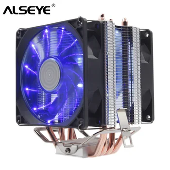 

ALSEYE 4 Heatpipe CPU Cooler TDP 200W Radiator with Dual LED Quite 90mm CPU Fan (EDDY-90B-Plus2.0)