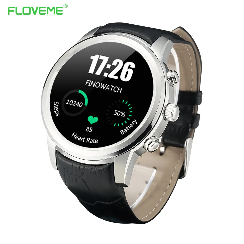 

Vintage Fashion Leather Smart Watches Multi-functional Heart Rate Monitor Pedometer Bluetooth Smartwatch IOS Android Compatible
