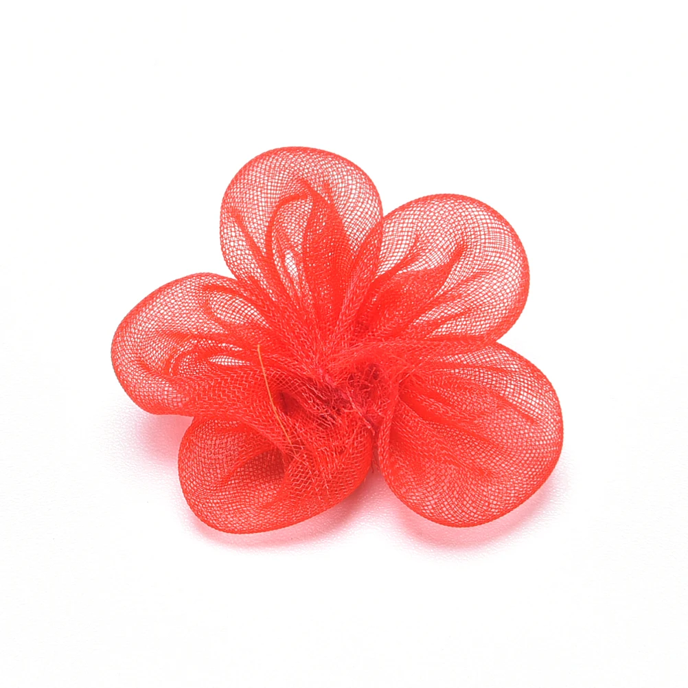 Mesh Flowers With Bead Sewing Wedding Craft Appliques 10Pcsin