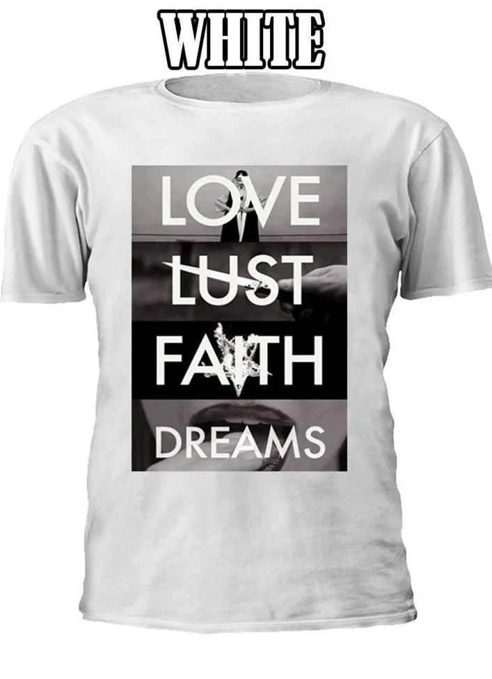 Женская футболка с надписью Love Lust Faith Dreams Прямая поставка|Футболки| |