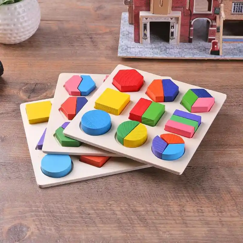 baby toys wooden puzzle cartoon animal jigsaw 3d puzzles toys