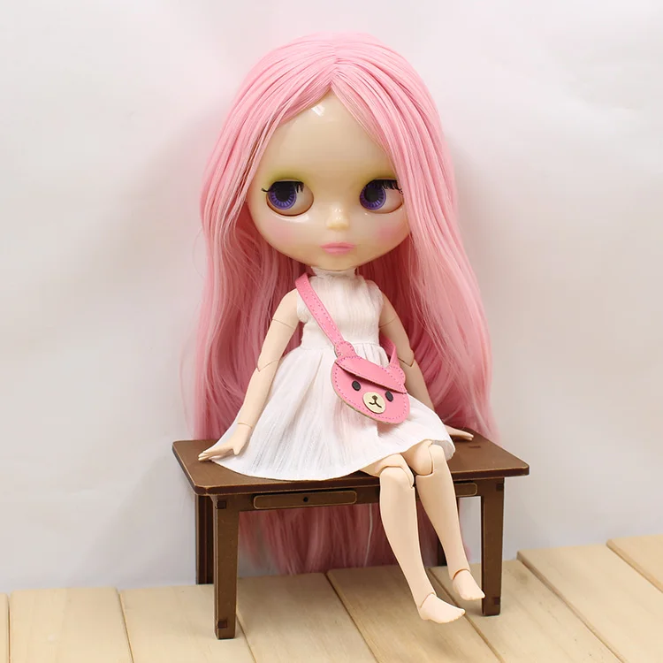 Обесцвеченные волосы от розового до фиолетового сустава тела Обнаженная Блит кукла розовые волосы Модная Кукла Заводская кукла