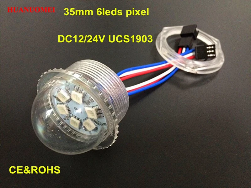 35 мм 6 светодиодный s UCS1903 rgb пиксель светильник digital полный цвет модуль DC12V/DC24V вход