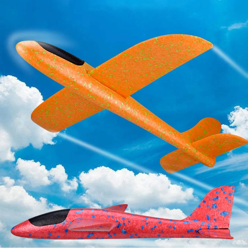 

10pcs 48cm Big Hand Throw Foam Planes DIY Kids Toys Flying Glider Aeroplane Model Party Fillers Flying Glider Plane Toys Game