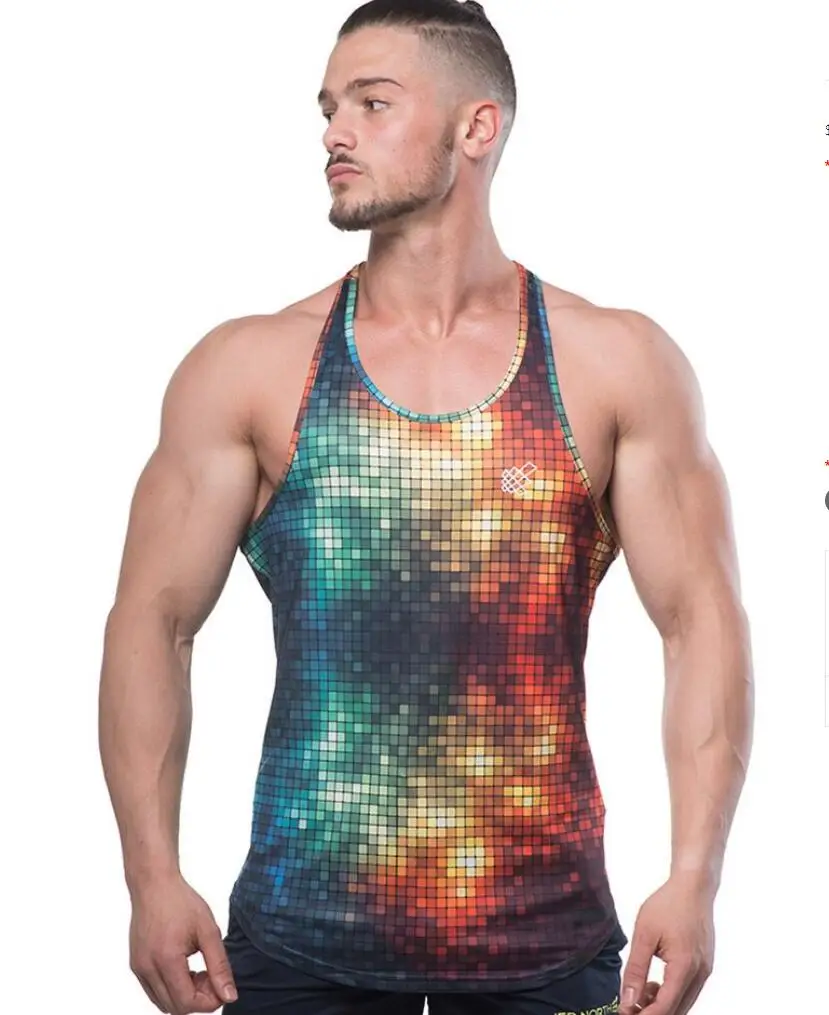 EHCM 2018 Brand Vest Clothing Muscle Building &amp Fitness Mens Tank Tops Gold Men's XXL Jerseys | Мужская одежда