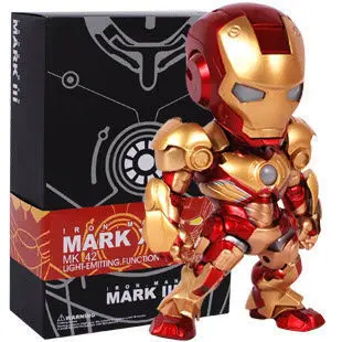 

Homem De Ferro Anime The Original Film Iron Man 3 Action Figure with A Voice Control Lamp Switches Do Q Version of Doll Model