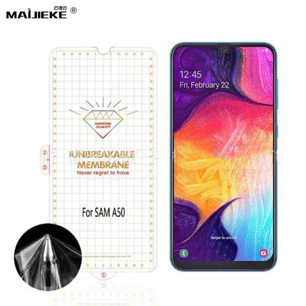 

2PCS Soft TPU nano UNBREAKABLE Membrane Front Screen Protector Film for Samsung Galaxy A50 A30 S10 5G Hydrogel Film