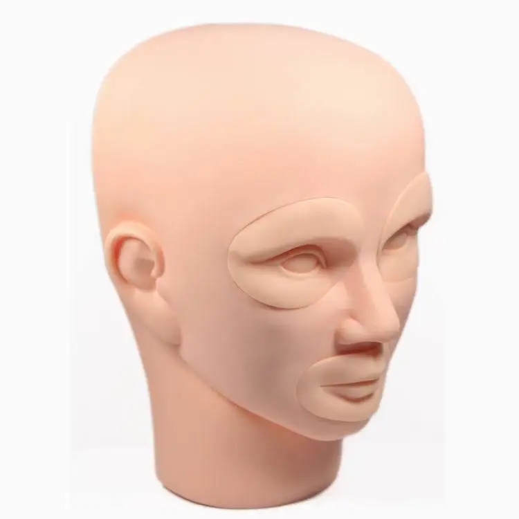 Velkoobchod - 3D permanentní make-up kůže 2 Oči a 1 rty trénink manekýn Head s vložkami Kosmetické doprava zdarma