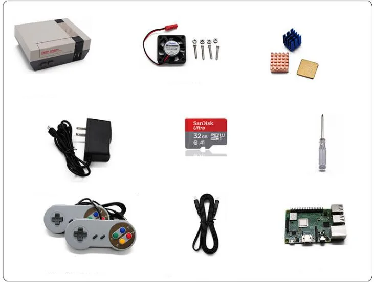 HDMI SUPERPi MEGAPi NESPi чехол RetroPie игровая видеоконсоль с Raspberry Pi 3B 10000 + игры|Аксессуары для