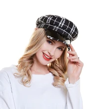 Весна Осень женская шляпа Newsboy Кепка Мода восьмиугольная шляпа с козырьком девушка военная шляпа берет gorros