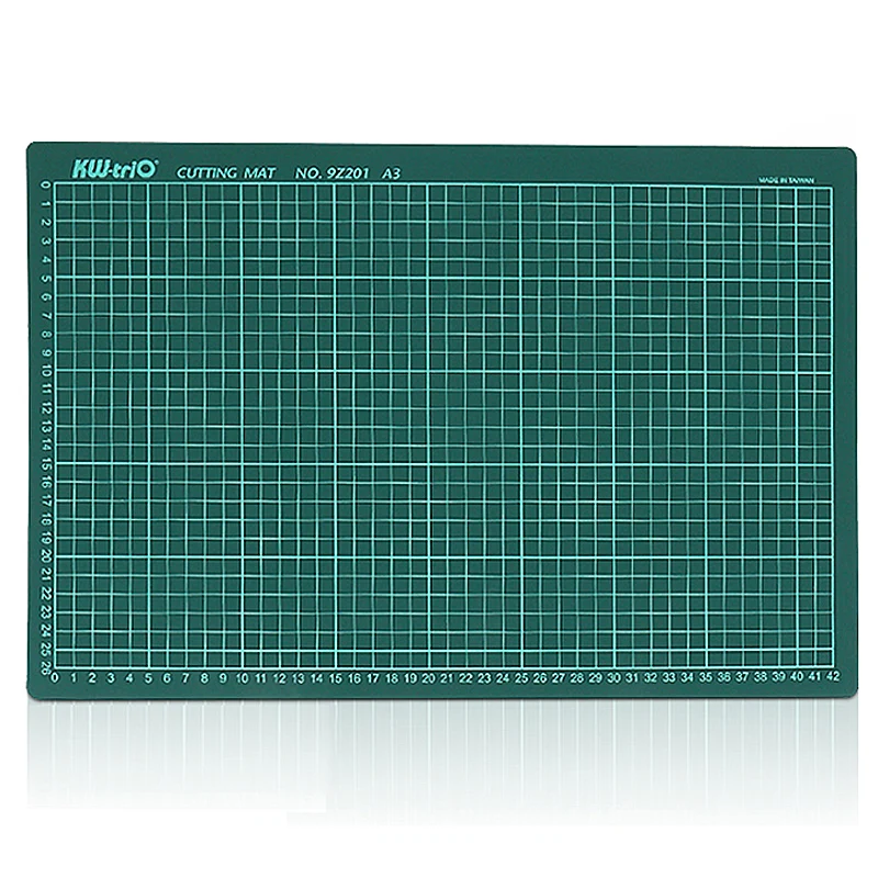 A2/A3/A4/A5 Double-Sided PVC Cutting Mat Durable Self-Healing Cut Pad Patchwork Tools Handmade DIY Accessory Cutting Plate-21X15Cm Green