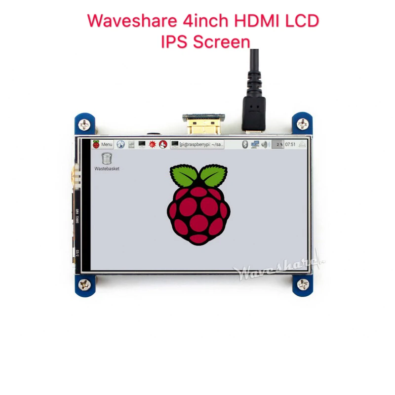 4-дюймовый ЖК-дисплей Waveshare с HDMI резистивный сенсорный экран IPS планшет