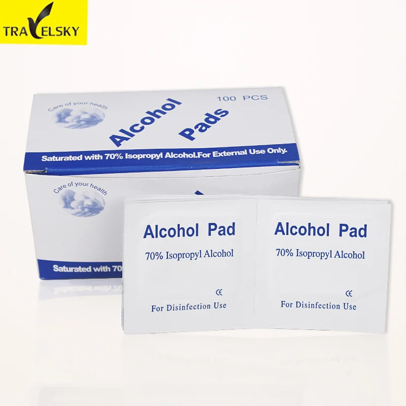 

10pcs/set Travel Accessories Alcohol Tablets travel emergency package disposable tableware disinfection wound alcohol wipes
