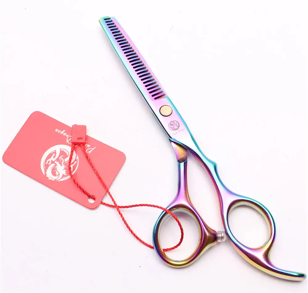 Z1005 6," пурпурный дракон профессиональный barbers' Парикмахерские ножницы для стрижки волос Профессиональные ножницы для стрижки волос Инструменты для укладки волос человеческие волосы ножницы - Цвет: Z1005 Cai T 6.0N