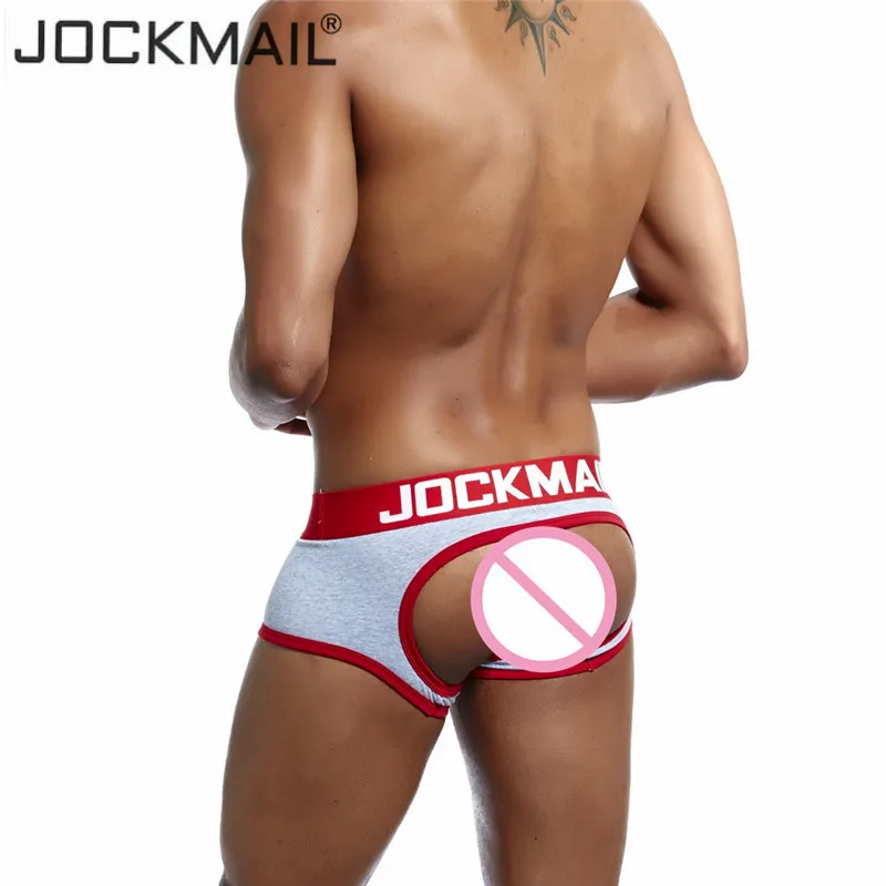 JOCKMAIL бренд-Боксер для мужчин U Чехол гей нижнее бельё для девочек открытой спиной отверстие пикантные трусы хлопок плавки, шорты-боксеры мужской трус