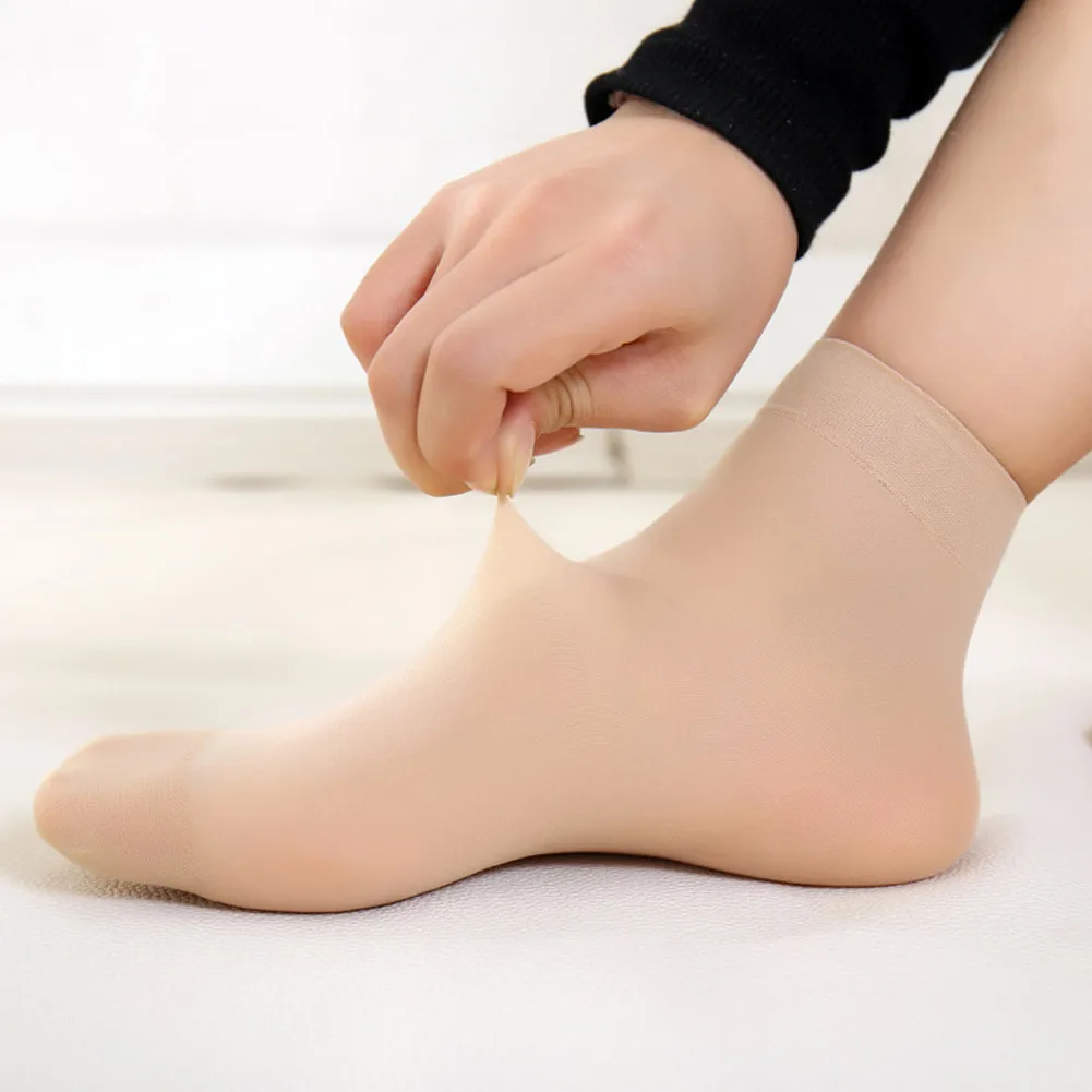 

10 Pairs Women Socks Lot Thin High Elastic Sexy Ultrathin Transparent Womens Socks Velvet Female Socks