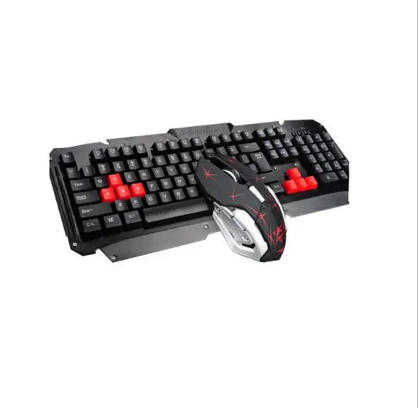 104 клавиш Bluetooth беспроводная клавиатура и мышь набор 1600 dpi игровая клавиатура с usb-приемником для ПК/ноутбука - Цвет: black