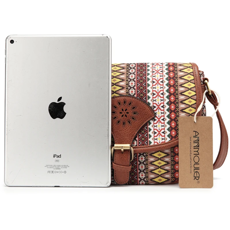 Annmouler العلامة التجارية تصميم المرأة حقيبة كتف خمر الجوف خارج Crossbody حقيبة بو الجلود حقيبة صغيرة البوهيمي نمط حقيبة ساع