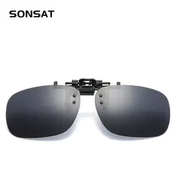 Серьга унисекс на солнцезащитные очки близорукие вождения ночного видения линзы анти-UVA Анти-UVB солнцезащитные очки клип